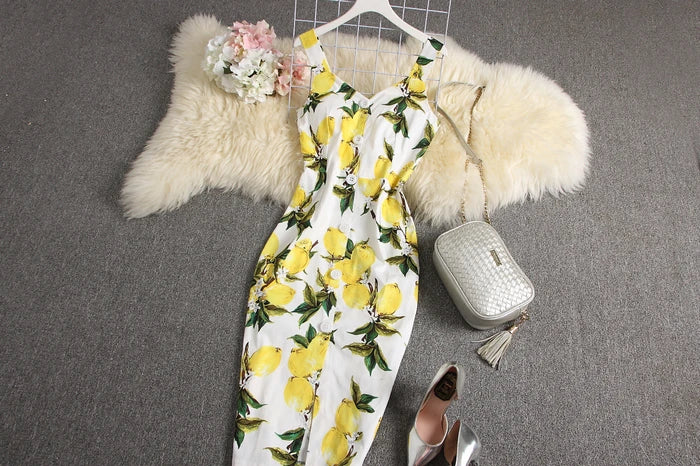 ALPHALMODA-Stretchy Tank-Kleid für Damen, schmales Baumwollkleid, einreihig, Blumendruck, elegant, Sommer, neu.