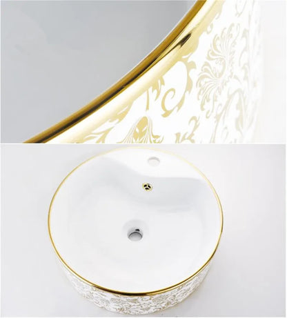 Kunst Keramik Bad Waschbecken Set Keramik Becken Platte Waschbecken Waschbecken Bad Wasserhahn Pop Up Becken Mischbatterie