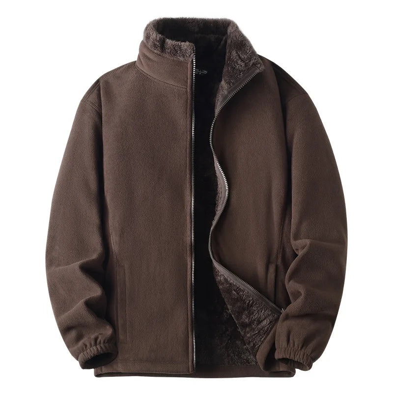 New Fleece Coat Polar Plush Lock Warm Men's and Women's Style Can Match Windproof.
