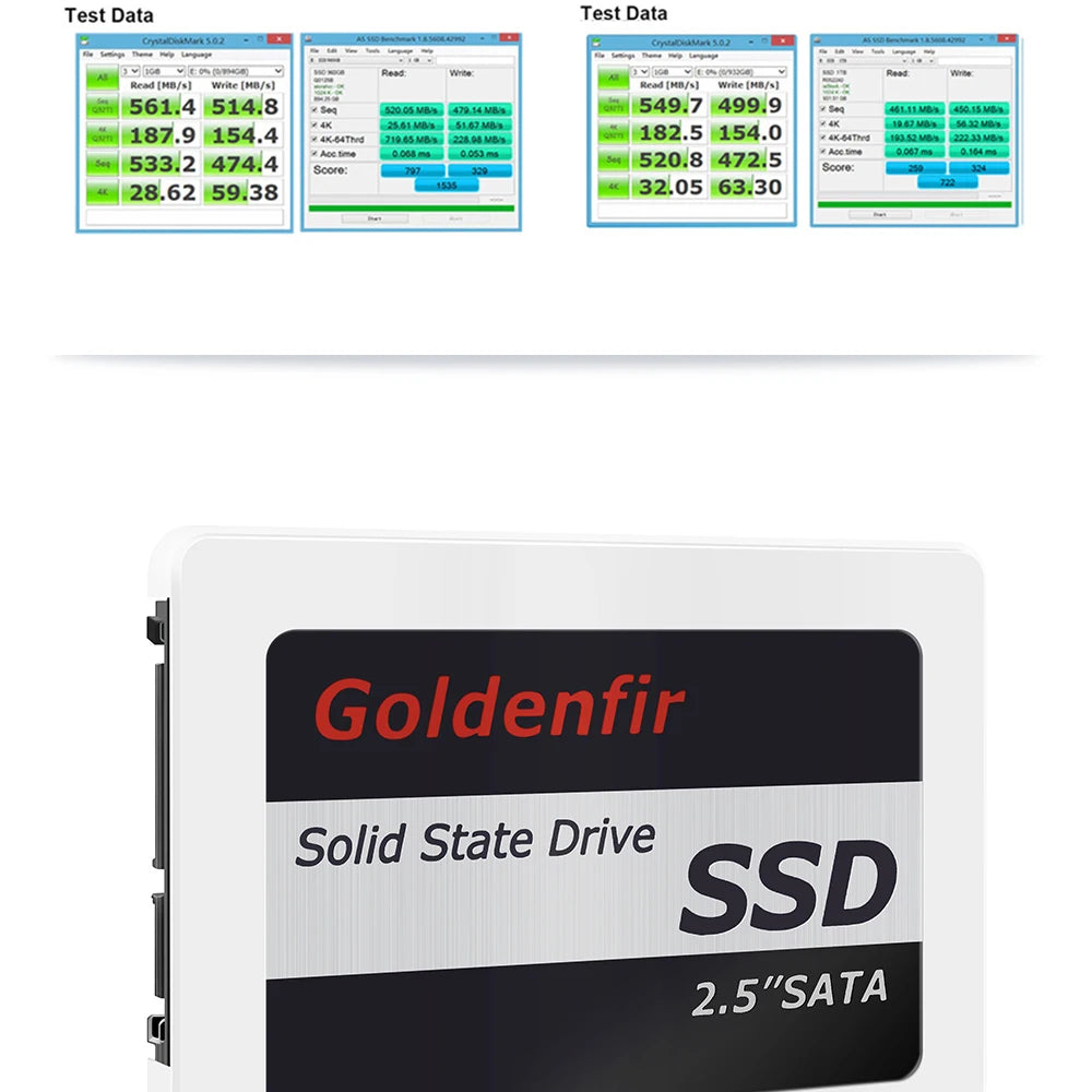 Hard Drive Disk 128GB 256GB 360GB 480GB 180GB 2.5 SSD 2TB 1TB  Solid State Drives for Laptop Desktop 240GB 120GB.