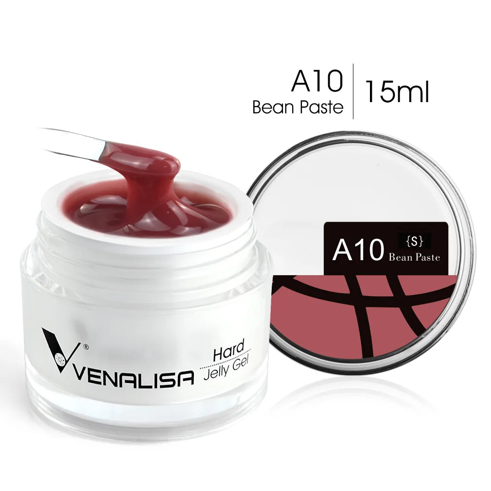 15ml Venalisa Jelly Extension Nail UV Construction Gel French Glitter Poly Nail Gel Clear Natural Camouflage Color Fibre Varnish.