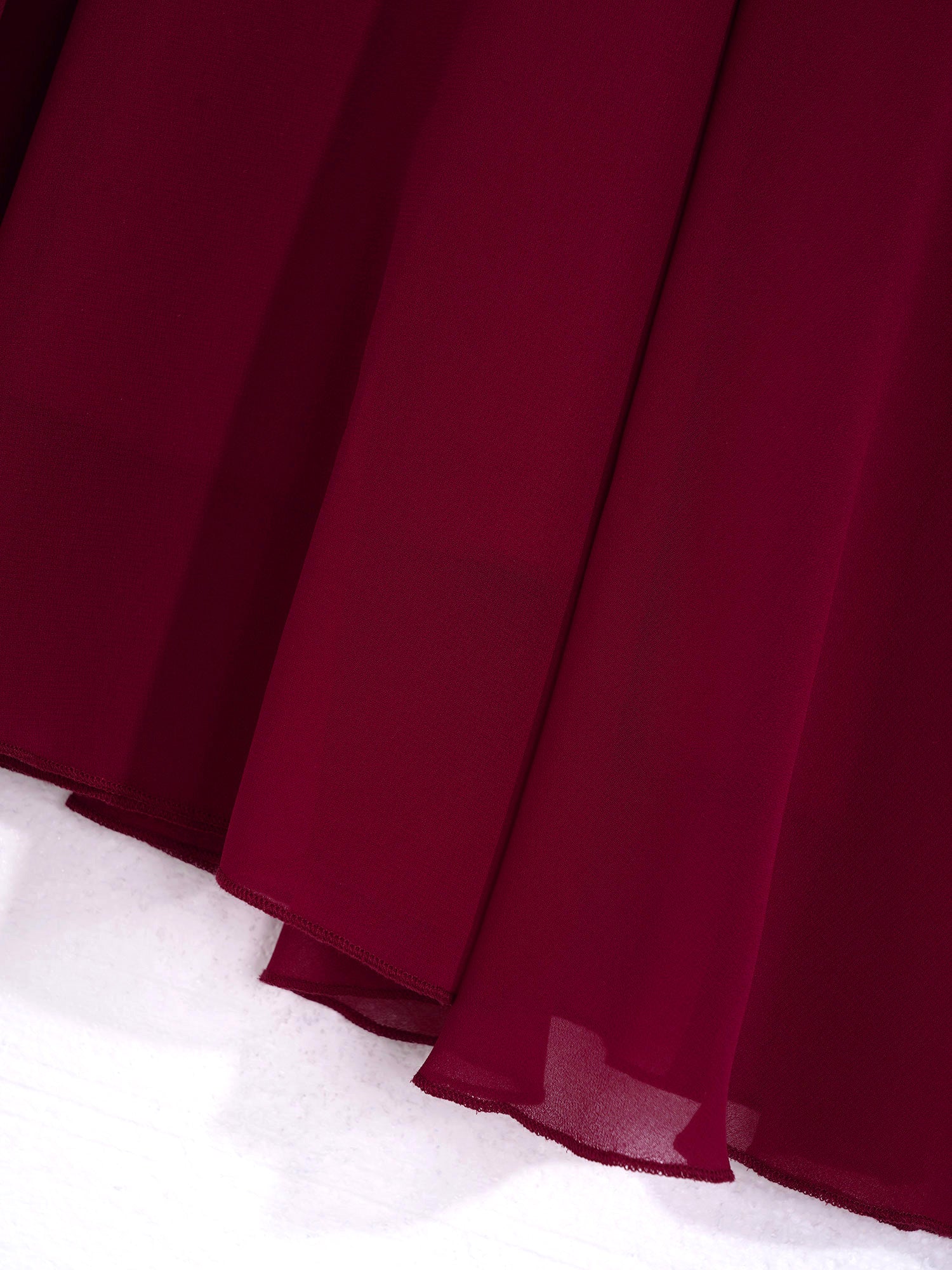 Elegantes Chiffon-Partykleid für Mädchen, schulterfrei, verstellbarer Spaghettiträger, bodenlanges Maxikleid für Hochzeit, Geburtstag, Abend.