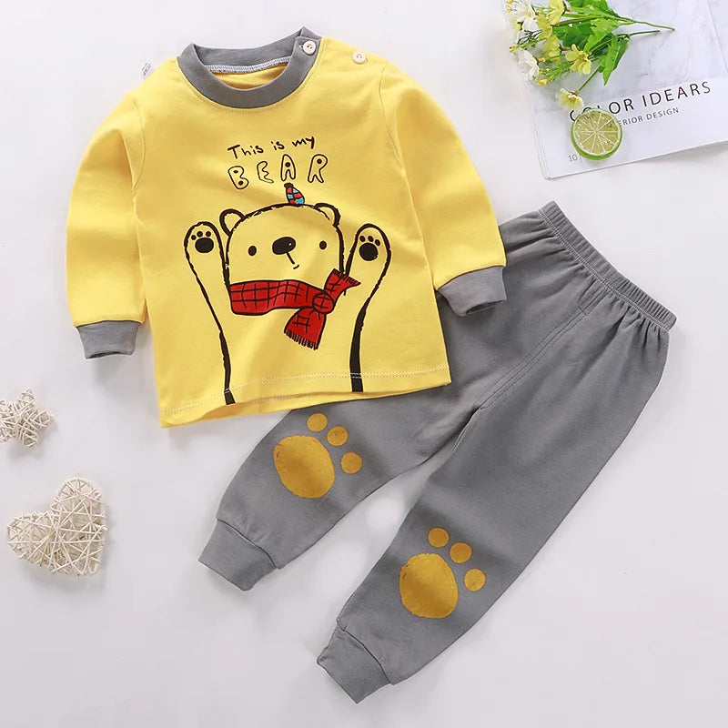 2024 frühling Herbst Neue Baby Kleidung Set Cartoon Baumwolle Baby Jungen Kleidung Mädchen Anzug Set 0-3 Jahre Baby kleidung