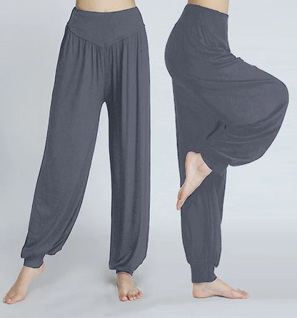 Women Yoga Pants Women Plus Size Sports Pants Yoga Leggings Colorful Bloomers Dance Yoga TaiChi Pants Modal WomenTrousers.