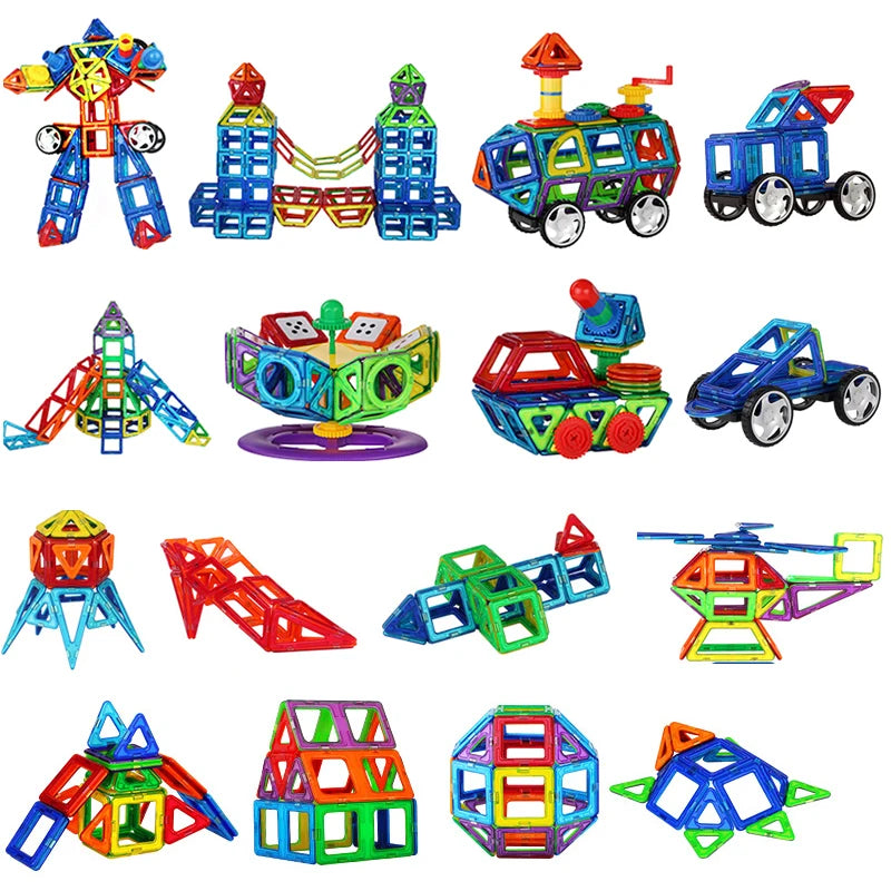 Magnets Toys for Kids Big Size Plus Magnetic Blocks for Children Designer Constructor Set Toys for Boys Building Blocks.