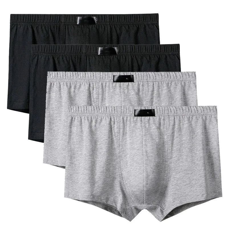 4 Teile/los Schlüpfer der Männer Männliche Unterhose Shorts Boxer Unterwäsche Slip Baumwolle Große Größe 5XL 6XL
