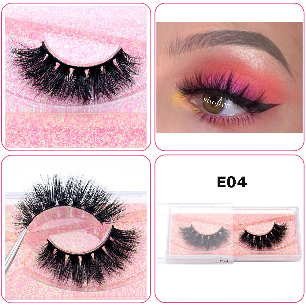 Mink Eyelashes Hand Made Crisscross False Eyelashes Cruelty Free Dramatic 3D Mink Lashes Long Lasting Faux Cils for Makeup Tools