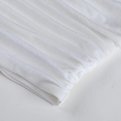 White Tank Top For Women Ruched One Shoulder Crop Top Female Elegant Summer Tops Holiday Beach Cami Top Y2K 2000s