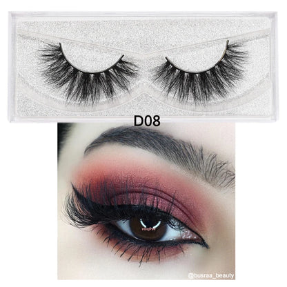 Visofree Eyelashes 3D Mink Eyelashes Long Lasting Mink Lashes Natural Dramatic Volume Eyelashes Extension False Eyelashes D08