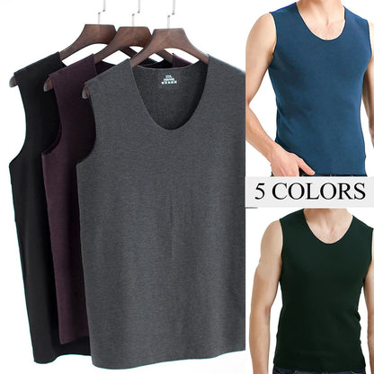 Warm Tank Tops Men Winter Thick Clothes Fitness Thick Heating Fiber Vest Male Sleeveless Tops Slim Casual Seamless Undershirt.
