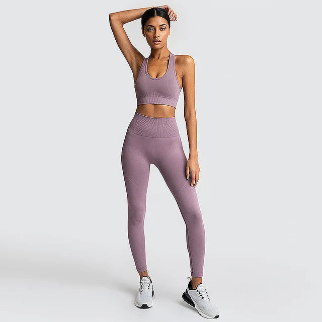 2022 Seamless Yoga Set Workout Clothes for Women Sport Set Outfit Fitness Clothing Gym Clothes Women Set Leggings Sportswear