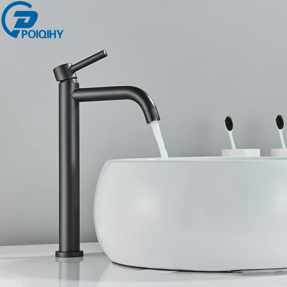 Black Basin Faucet Bathroom Washbasin Water Mixer Tap Hot Cold Water Basin Sink Tap Bathroom Faucet Tap Brushed Gold Faucet