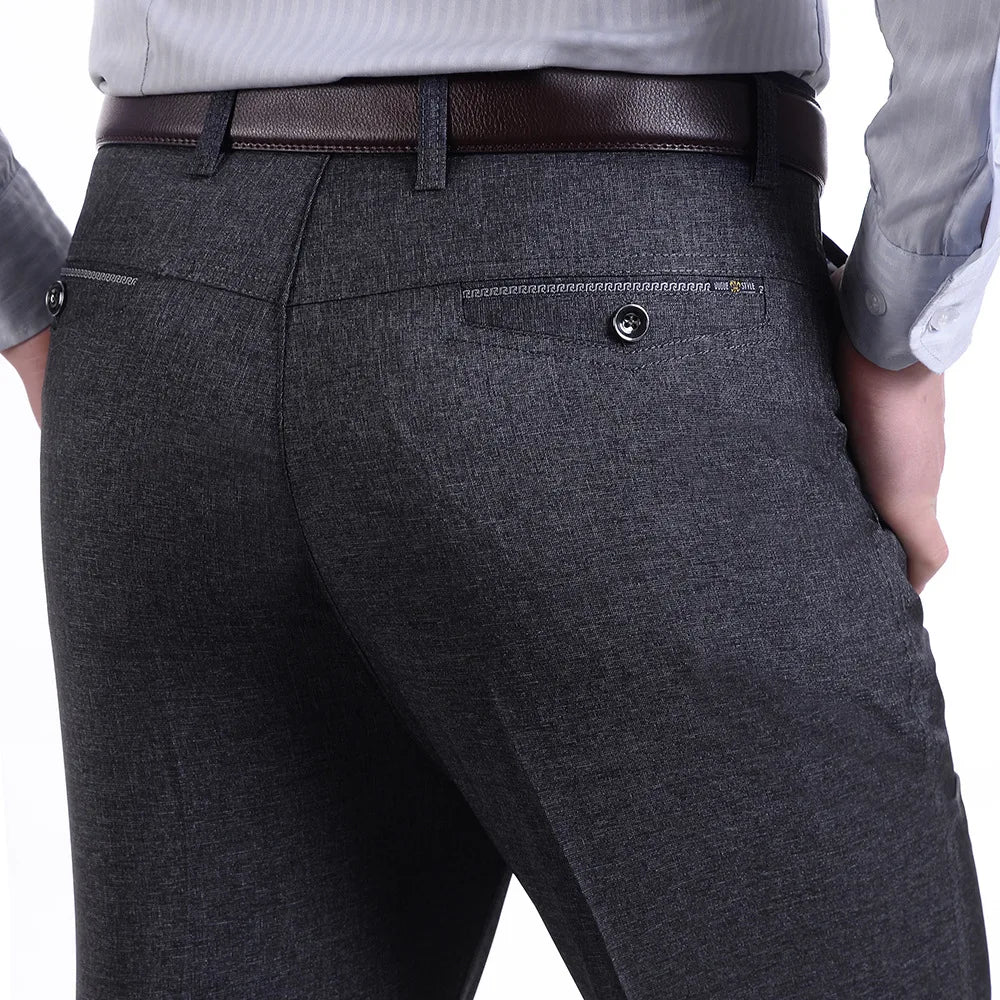 MRMT 2025 Brand Men's Trousers Middle-aged Men Trousers Casual Loose Thin Pants for Male Straight High Waist Man Trouser Pant.