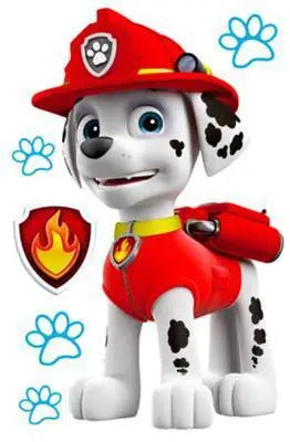 Disney 3D Cartoon  Pawed Wall Stickers For Kids Rooms Living Room Boys Girls Children Bedroom DIY Home Decor Patroling Car.