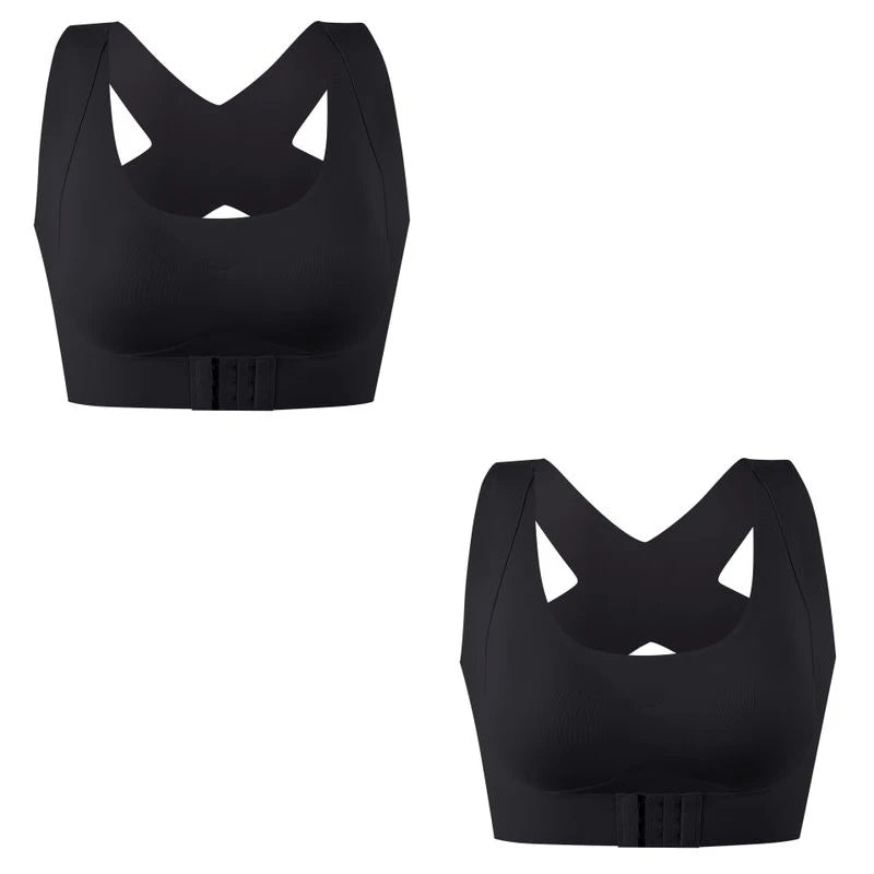 1pcs/2pcs/3pcs Women Bras For Women Push Up Bra Posture Corrector Bralette Front Closure Female Underwear Cross Back Tops.