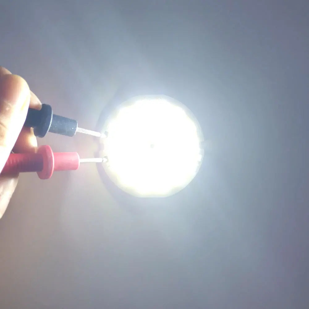 3V LED-Licht, 50 mm Durchmesser, runder COB-Chip, Doppelring-LED-Lampe, 3,7 V, 5W LED-Birne für DIY-Arbeitsscheinwerfer, Hausdekor-Beleuchtung.