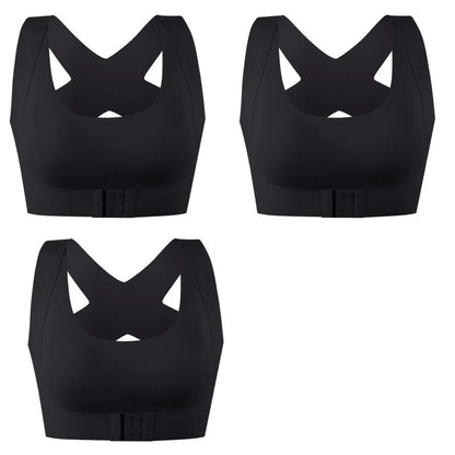 1pcs/2pcs/3pcs Women Bras For Women Push Up Bra Posture Corrector Bralette Front Closure Female Underwear Cross Back Tops.