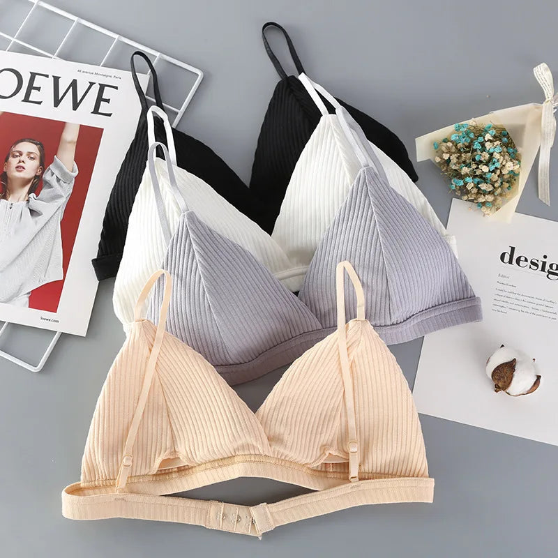 Padded Bras For Women Push Up Brassiere Sexy Lingerie 1/3 Cup Cotton Bralette Female Non-wire Seamless Underwear Comfy Intimates.