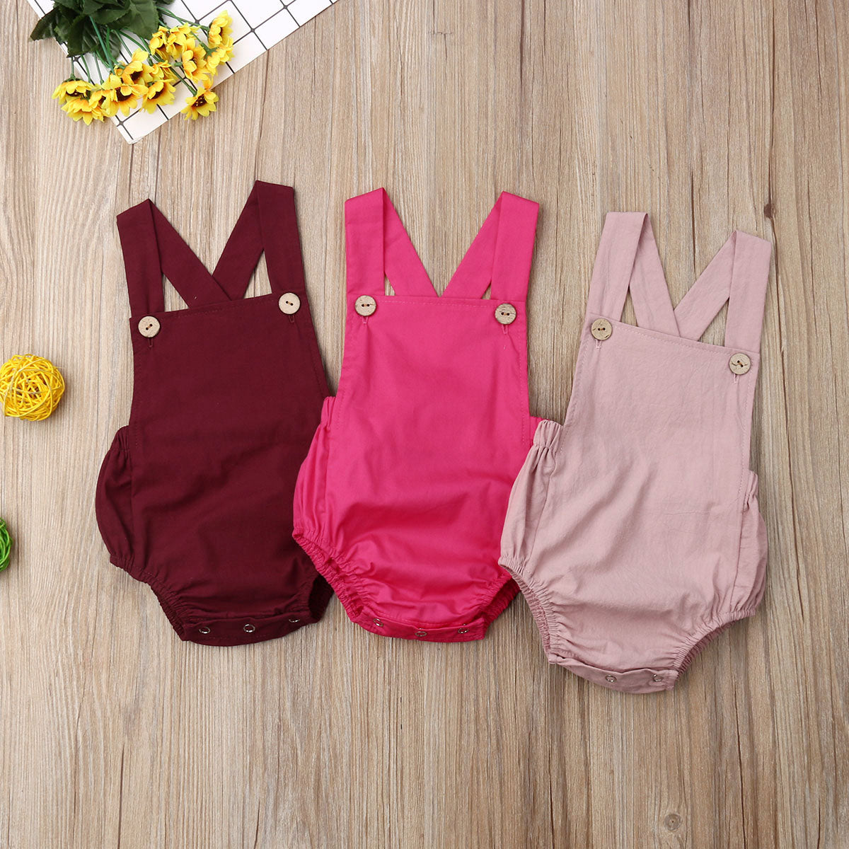 0-3y Baby Sommerkleid ung Neugeborene Baby Boy Mädchen Baumwolle Bodysuit gestreift solide lässige Overall Outfits Sonnen anzug.