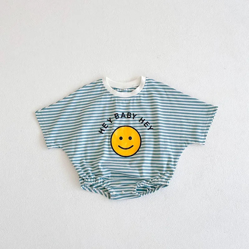 2024 neue Sommer Baby Bodys Mädchen Overalls Infant Jungen Gestreiften Einteilige Neugeborenen Kleidung