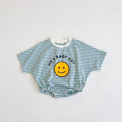 2024 neue Sommer Baby Bodys Mädchen Overalls Infant Jungen Gestreiften Einteilige Neugeborenen Kleidung