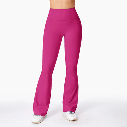 New Arrival Lulu Micro Stretch Wide Leg High Waist Yoga & Fitness Pants Naked Sports Wear Solid Pattern for Running Exercise.