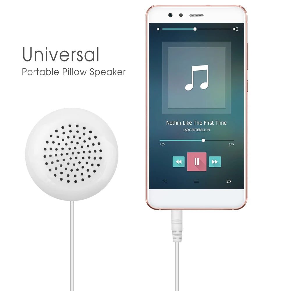 Kebidu Mini Speaker White 3.5mm Portable Speakers Aux Loudspeaker Smartphone Player Handsfree for Phone Touch CD Sleeping Use.
