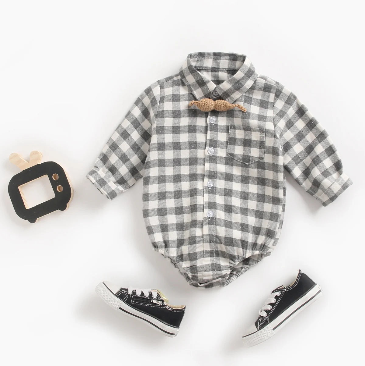 Sanlutoz Plaid Baumwolle Baby Jungen Bodys Langarm Baby Kleidung Mode Neugeborenen Body für Jungen.