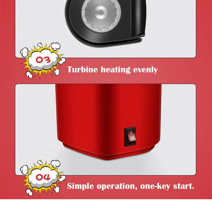 Oil-free air Corn machine,Pipoqueir eletrica hot air machine Mini Popcorn maker machine-1200W Household Healthy home kitchen.