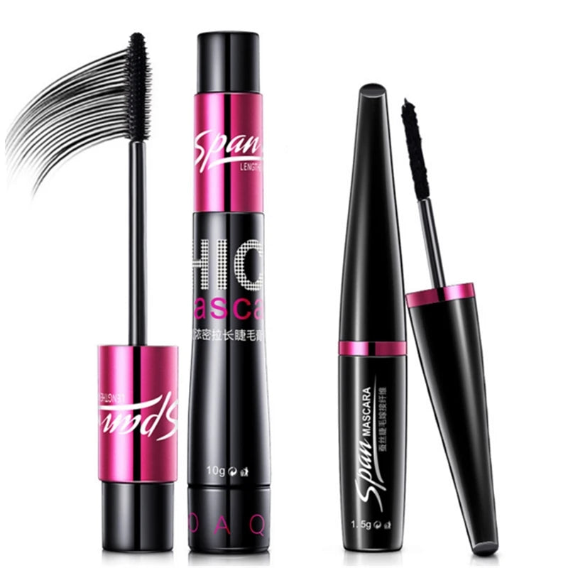 Silk Mascara 1+1 4D Fiber Cosmetics 3D Mascara Eyelashes Lengthening Full Professional Makeup Eyelash False Eyelashes.