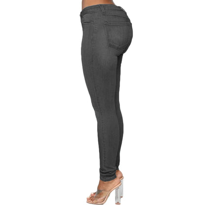 XS-6Xl High Waist Stretch Skinny Pencil Jeans Pants Women Plus Size Denim Trouser.