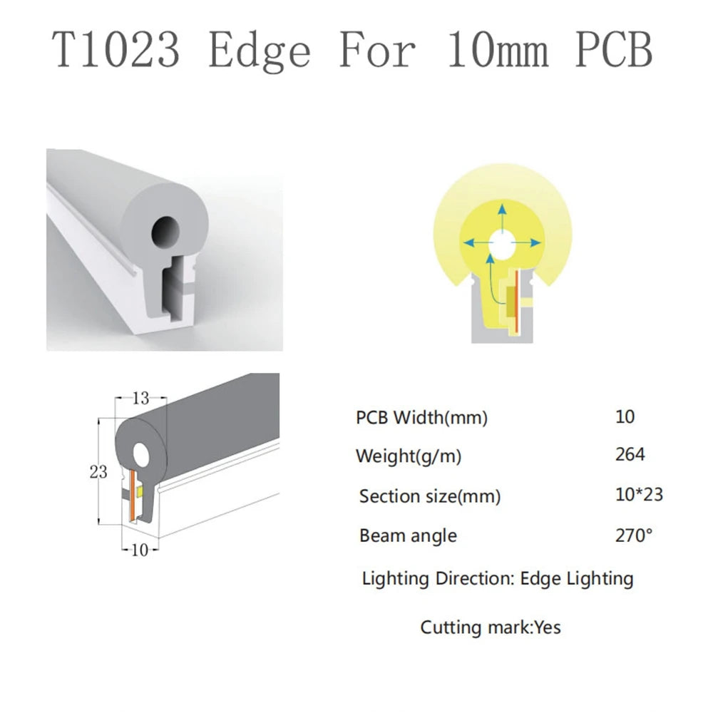 LED Silicone Tube Flexible Neon Soft Lights For SK6812 WS2812B WS2811 DIY Christmas Holiday Decoration Strip Light Tape Rope