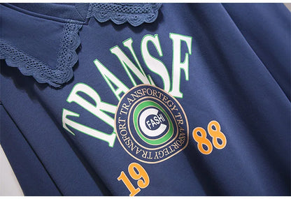 150Kg Plus Größe frauen Herbst Faul Stil Puppe Kragen Sweatshirts Fehlschlag 157cm 6XL 7XL 8XL 9XL 10XL lose Dünnen Langen Ärmeln Top