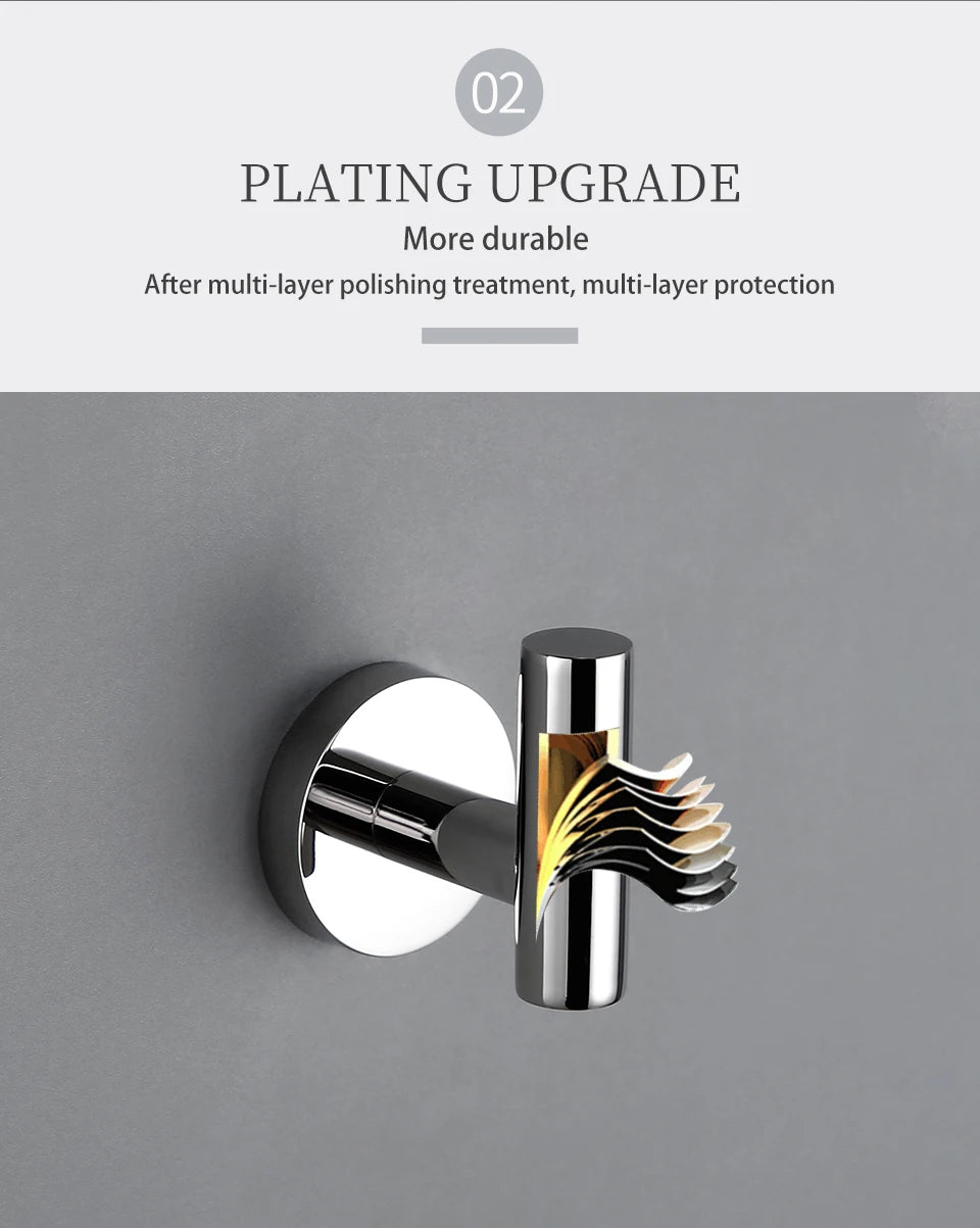 BagnoLux Edelstahl Chrom Schöne Wand Haken Wc Papier Halter Handtuch Ring Bar Selbst-Adhesive Bad Zubehör