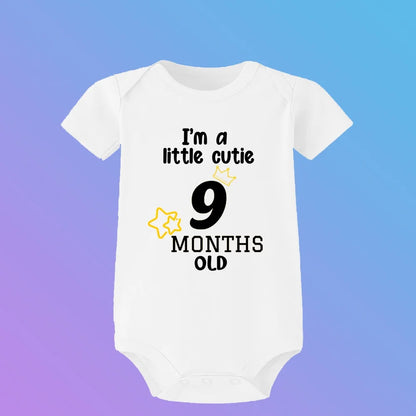 Monatlicher Meilenstein-Baby-Wachstums-Body, cooler Junge, 1–12 Monate, Einteiler, Babyparty, Geschenk, Monatsbilder, monatliche Overall-Kleidung.