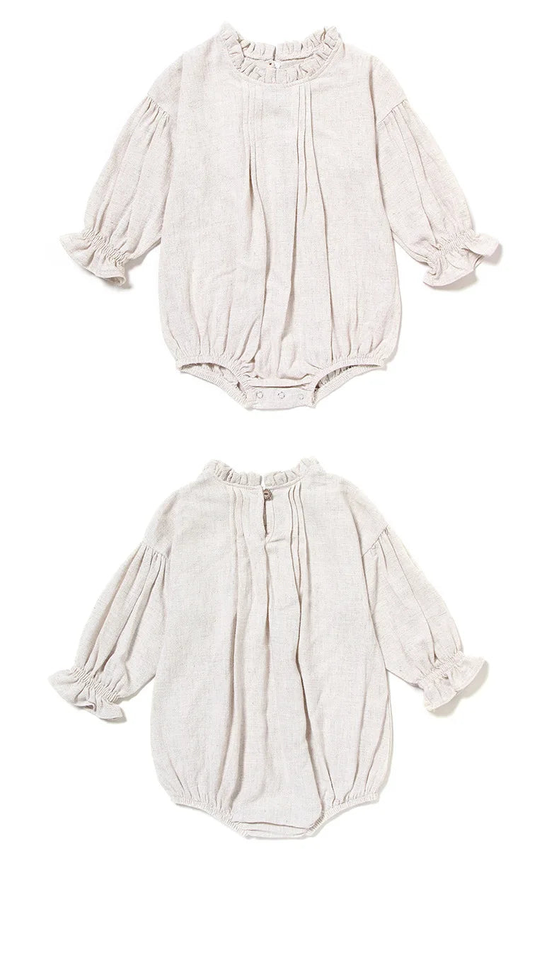 MILANCEL Herbst Neue Baby Bodys Leinen Ein Stück Langarm Baby Outfit Neugeborene Kleidung.