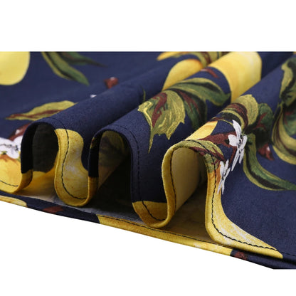 2025 Summer French High Waist Pleated Skirts Blue 50s Vintage Casual Dance Party Skirt Sexy Cute Midi Lemon Skater Women Clothes.