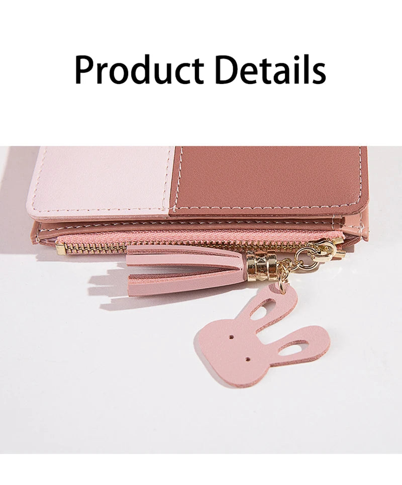 Women's Wallet PU Leather Women's Wallet Made of Leather Women Purses Card Holder Foldable Portable Lady Coin Purses.