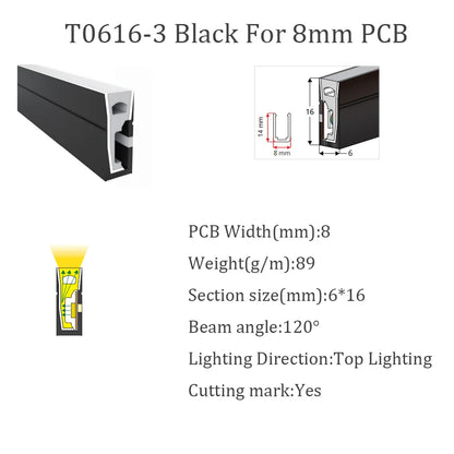 LED Neon Light Rope Tube Black Silica Gel Soft Lamp Tube WS2811 WS2812B SK6812RGBW Flexible Led Strip 5050 IP67 Waterproof 1-5M.