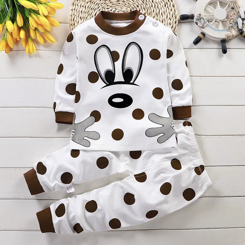 Kids Clothes Children Sets Children's Clothing Boys Girls CottonAutumn winter Clothing Pants Sleepwear Underwear Christmas Gift.