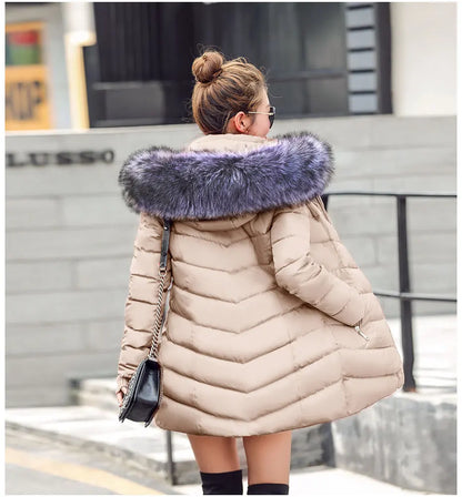 2023 neue Ankunft Mode Schlanke Frauen Winter Jacke Baumwolle Gepolstert Warm Verdicken Damen Mantel Lange Mäntel Parka Damen Jacken