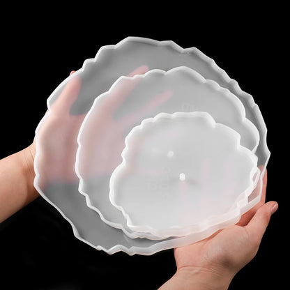 Three-Layer Fruit Dish Epoxy Resin Mold Tea Tray Silicone Molds Storage Tray Mould For DIY UV Resin Coaster Accessories.