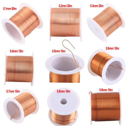 1-3Rolls copper lacquer wire 0.06mm -1.2mm Cable Copper Wire Magnet Wire Enameled Copper Winding Wire Coil Copper Wire.