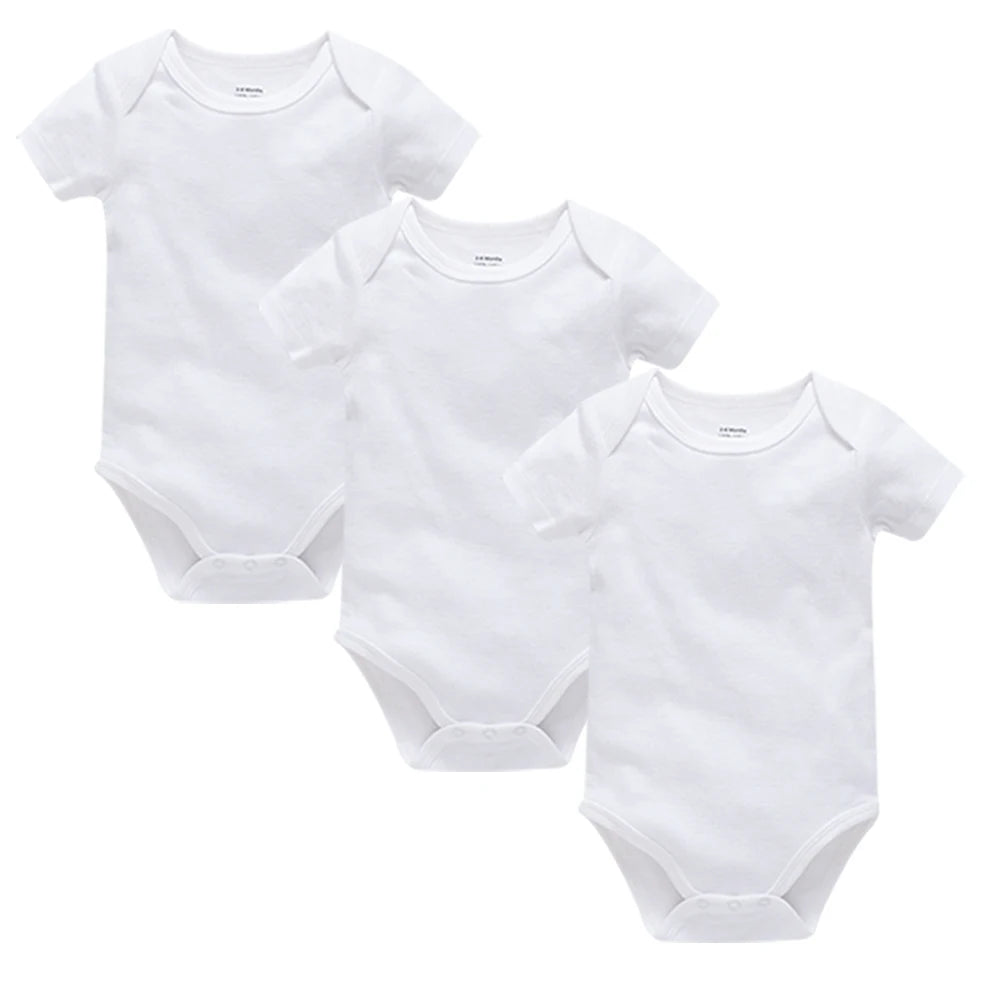 3Pcs Baby Jungen Kleidung 100% Baumwolle Solid Black Kurzarm Blank Baby Bodys körper bebe Neugeborenen Overall Plain 0-24 monate.