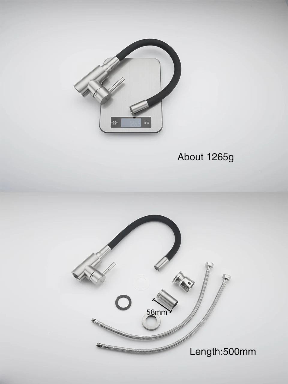 ULA Stainless Steel Kitchen Faucet Kitchen Sink Faucet Hot Cold Water Sink Mixer Tap Colorful Hose Tap Crane Torneira