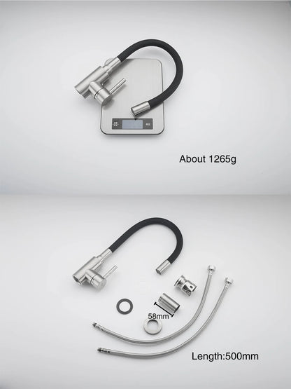 ULA Stainless Steel Kitchen Faucet Kitchen Sink Faucet Hot Cold Water Sink Mixer Tap Colorful Hose Tap Crane Torneira