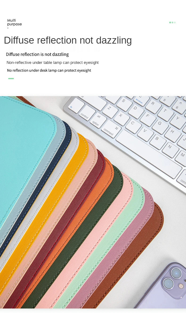 white mousepad Portable Mouse pad large Gaming Waterproof Non-slip PU Suede Desk Mat Computer Keyboard desk pad Mats.