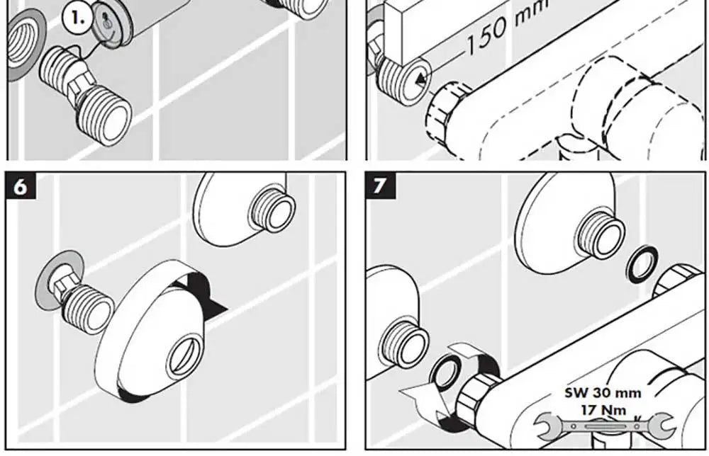 Black Waterfall Shower Faucet Bathroom Wall Mounted Bathtub Shower Faucets Dual Handles Hot Cold Water Mixer Tap with Handshower