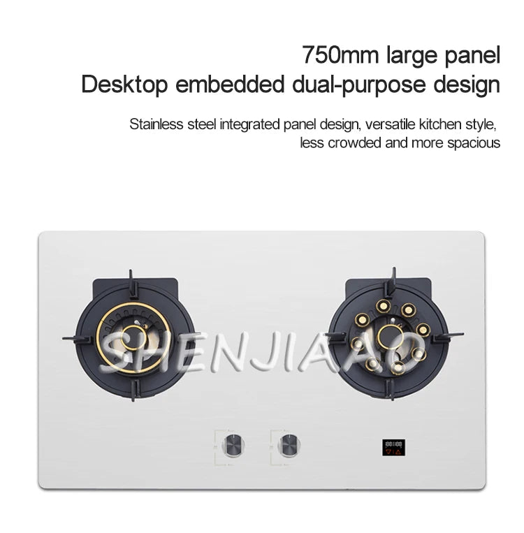 Household Double Stove Liquefied Gas Stove Embedded Kitchen Household Gas Stove Environmental Protection And Energy Saving.