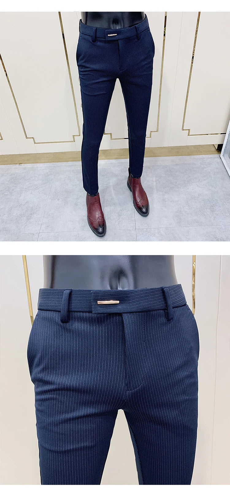Men Suit Pants Formal Trousers Stretch Slim Pantalone Hombre Calça Masculina Solid Color Casual Dress Pants Fashion Men Clothing.